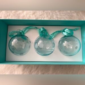 Tiffany & Co Ornament In Tiffany Blue® Crystal Glass Set Of 3